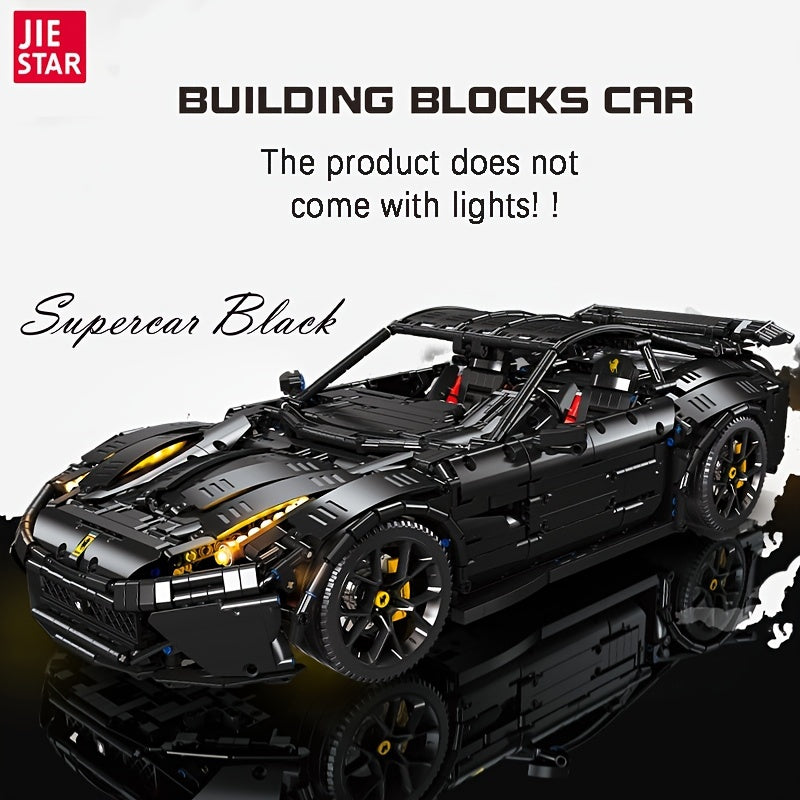 3097PCS Black Sports Car Building Blocks – Technic F12 Model Toy