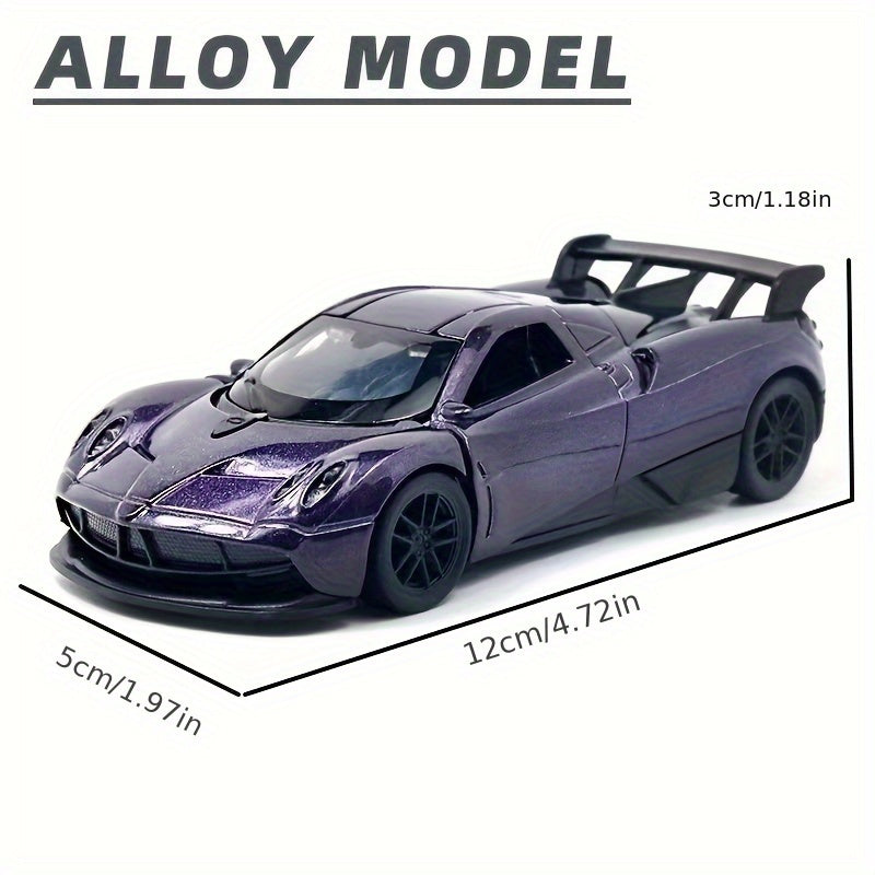 1:36 Alloy Three-Door Sports Car Model – Pull Back Racing Toy for Halloween