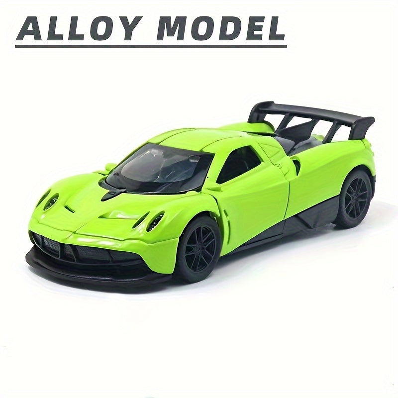 1:36 Alloy Three-Door Sports Car Model – Pull Back Racing Toy for Halloween