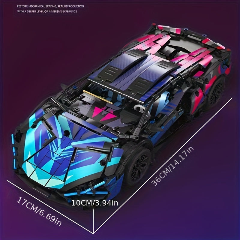 1:14 Scale Sports Car Building Kit - 1314 Pcs MOC Model Blocks Set