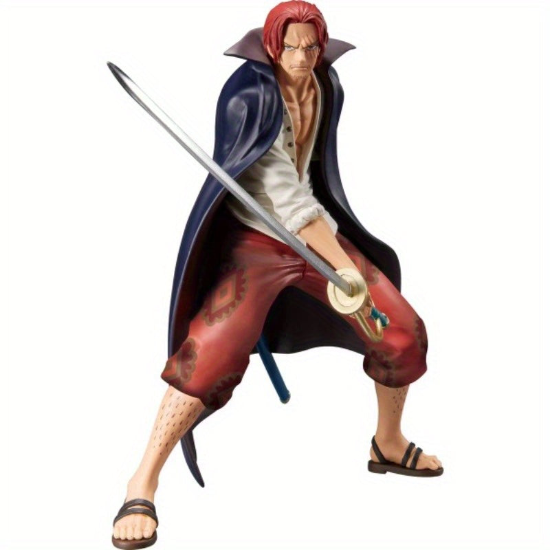 Bandai One Piece Zoro Red-Haired Anime Figure - PVC Desk Decor Gift