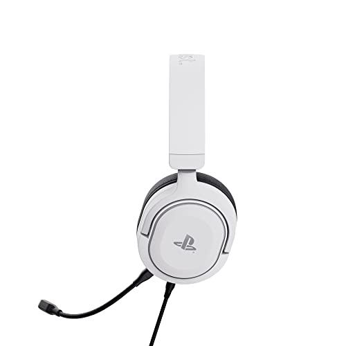 Trust GXT 498W Forta - Official PS5 Headset, Detachable Mic, White