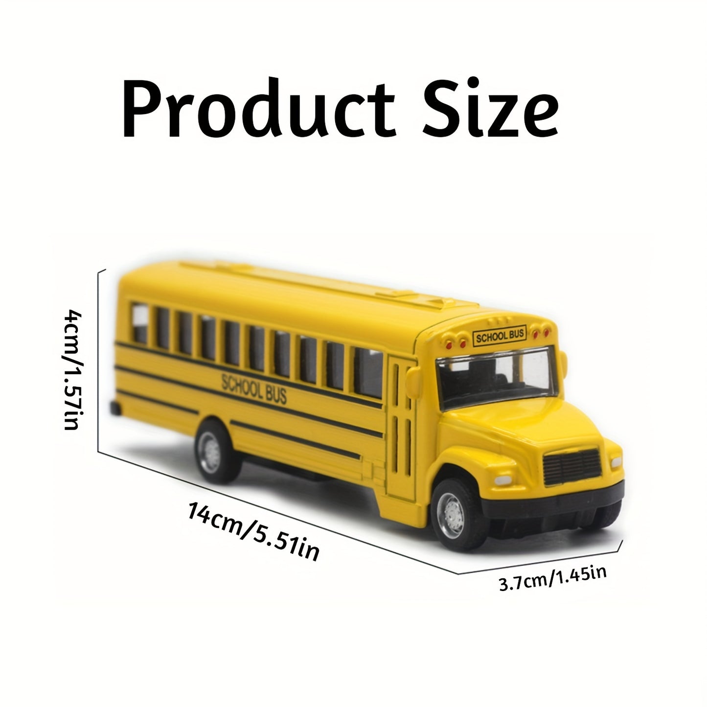 1/64 die-casting alloy school bus inertia car model tension car