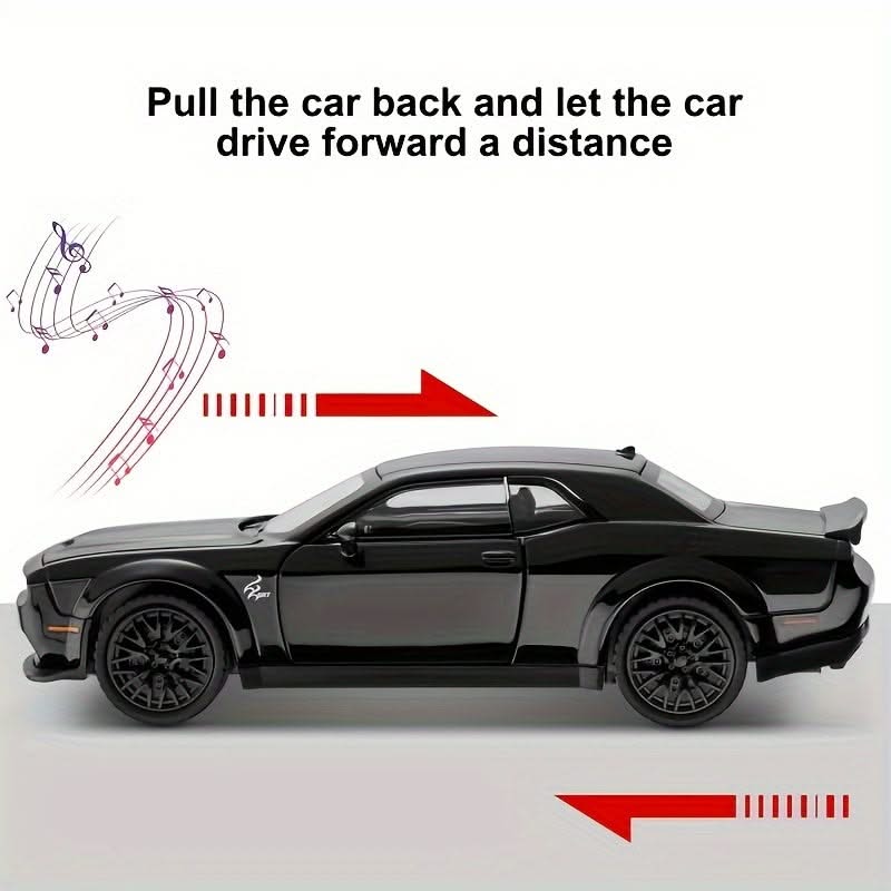 Metal Die-Cast Sports Car 1:24 - Sound & Light Effects Collectible Gift