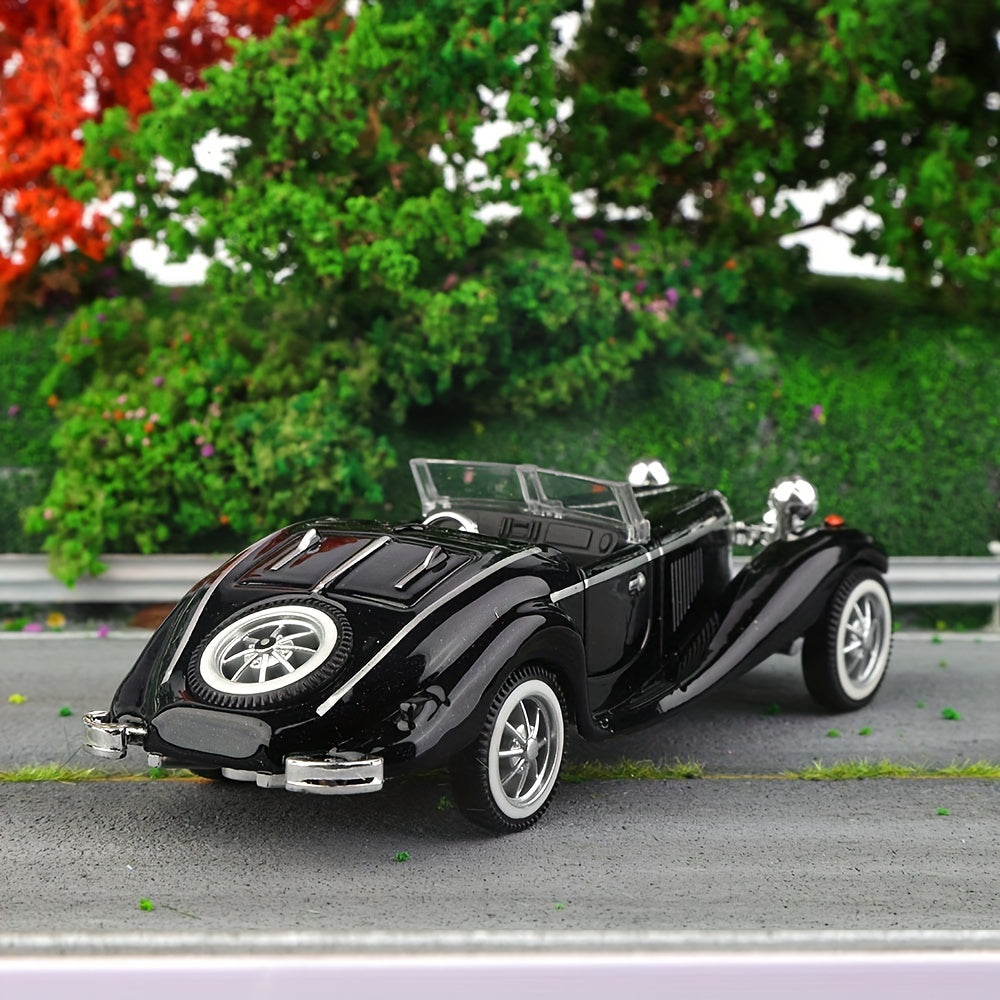 Vintage Convertible Car Model 1:32 - Alloy Toy with Working Doors
