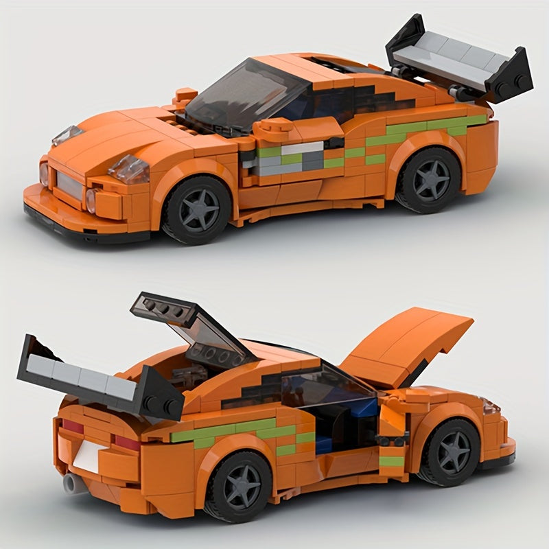 367pcs Yellow Super Race Car Model Building Blocks – Racing Vehicle Bricks