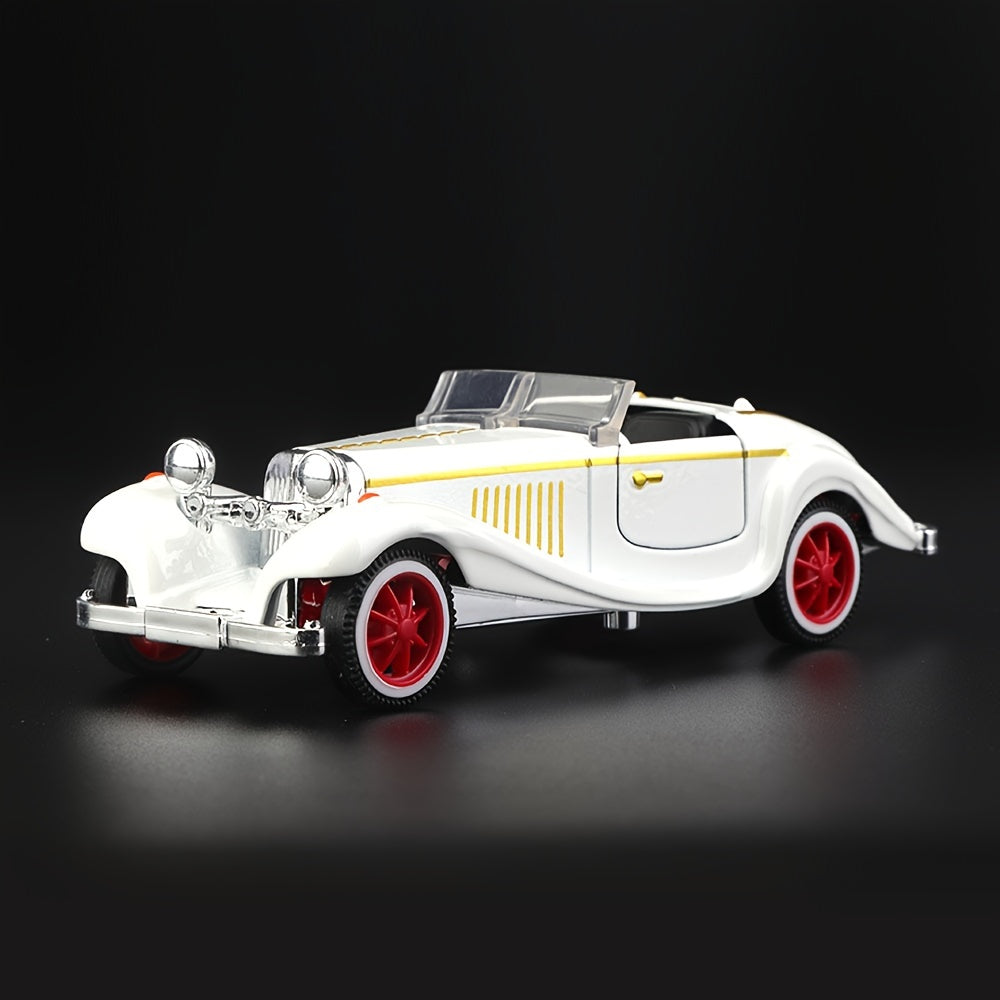 Vintage Convertible Car Model 1:32 - Alloy Toy with Working Doors