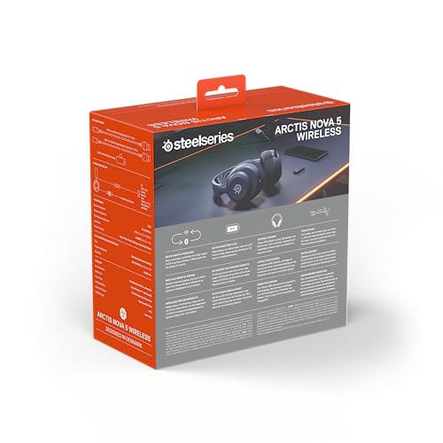 SteelSeries Arctis Nova 5 - Wireless Gaming Headset, 60h, 2.4GHz/BT