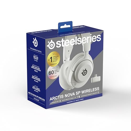 SteelSeries Arctis Nova 5P - Wireless Gaming Headset, 60h, 2.4GHz/BT