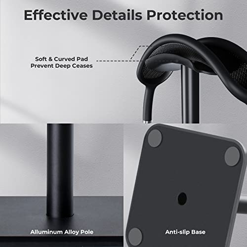 Alyvisun Headset Stand - Heavy Base, Fits All Gaming Headsets
