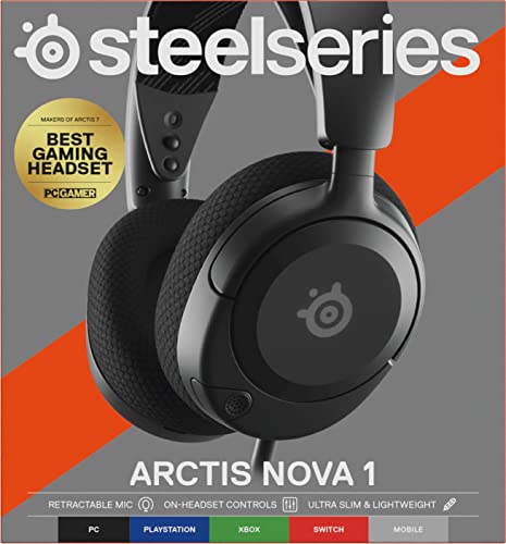 SteelSeries Arctis Nova 1 - Multiplatform Gaming Headset, 360° Sound