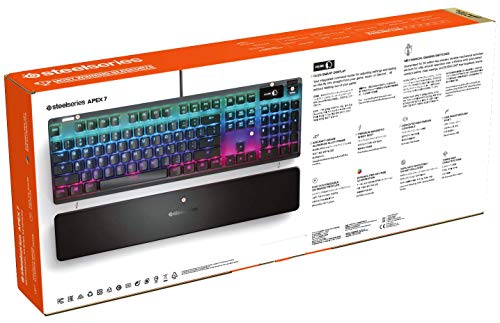 SteelSeries Apex 7 Clavier Méca AZERTY, Écran OLED, Switchs Rouges