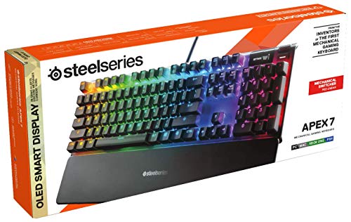 SteelSeries Apex 7 Clavier Méca AZERTY, Écran OLED, Switchs Rouges