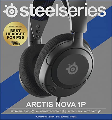 Arctis Nova 1P - Gaming Headset w/360° Spatial Sound, Black