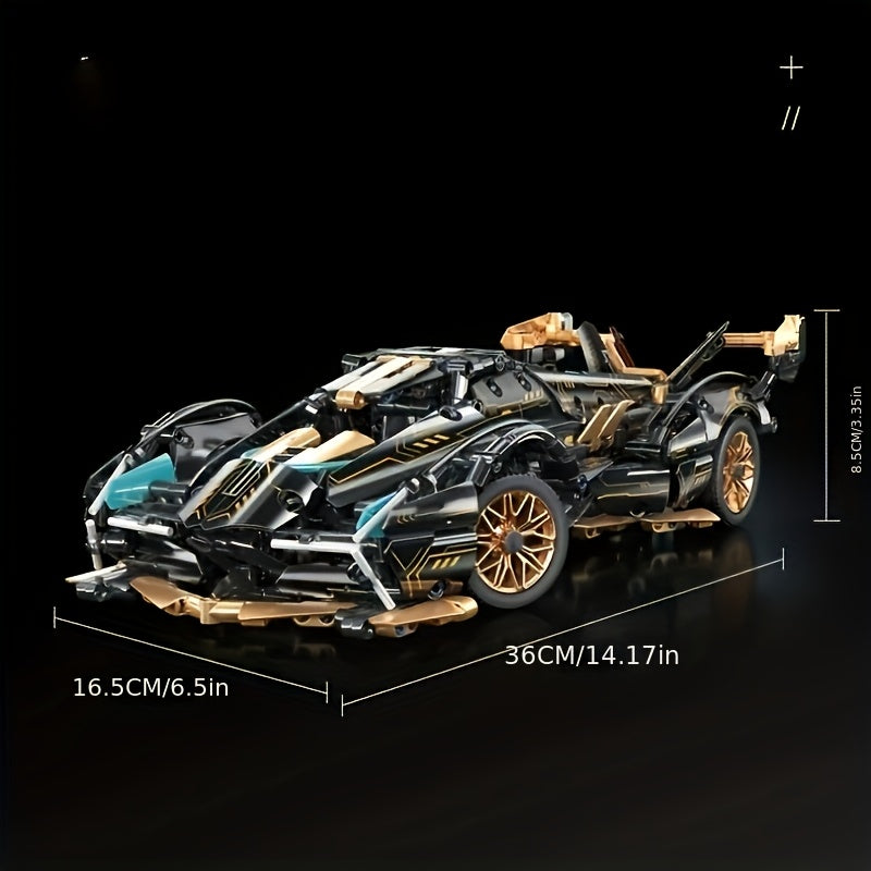 1330pcs ABS Sports Car Model - Stackable Building Blocks Gift