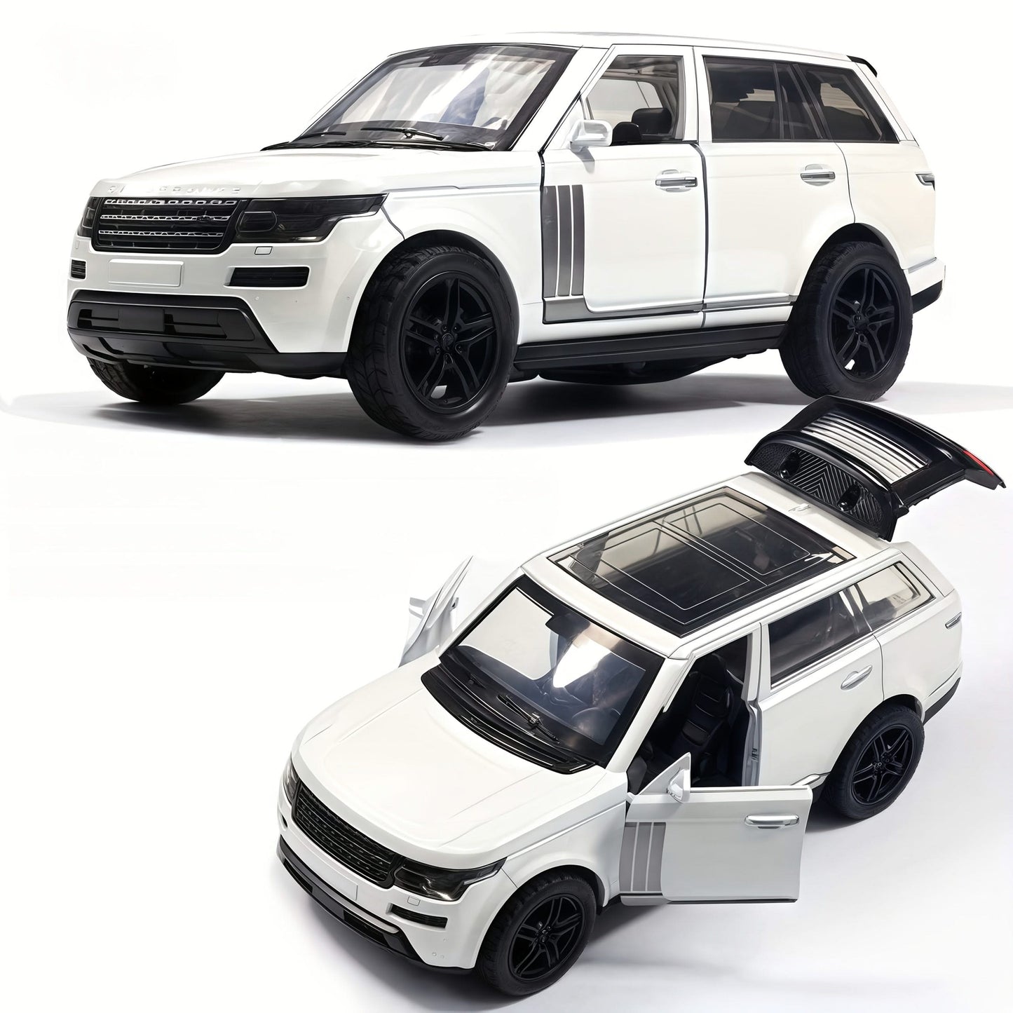 Metal Car Model Decor - Stylish Vehicle with Spoiler, No Power Needed