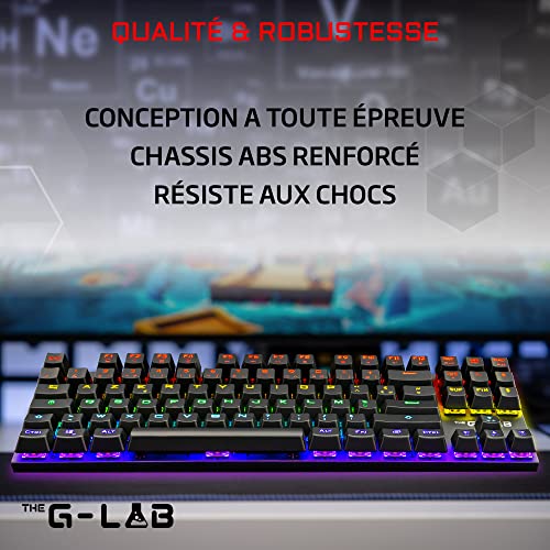 G-Lab Keyz Mercury TKL Clavier Méca AZERTY RGB, Compact, PC/Console