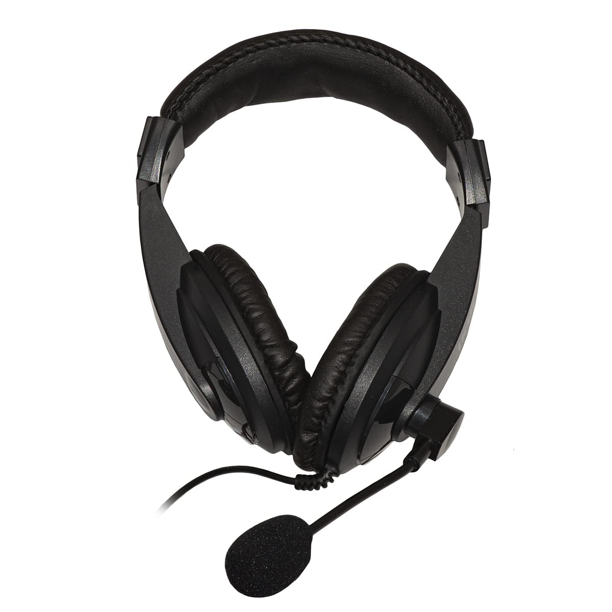 LINK LKHS1X35 Casque Audio avec Microphone Orientable Connecteur, Noir, 1 x 3,5 mm
