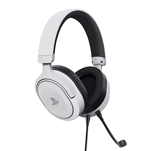 Trust GXT 498W Forta - Official PS5 Headset, Detachable Mic, White