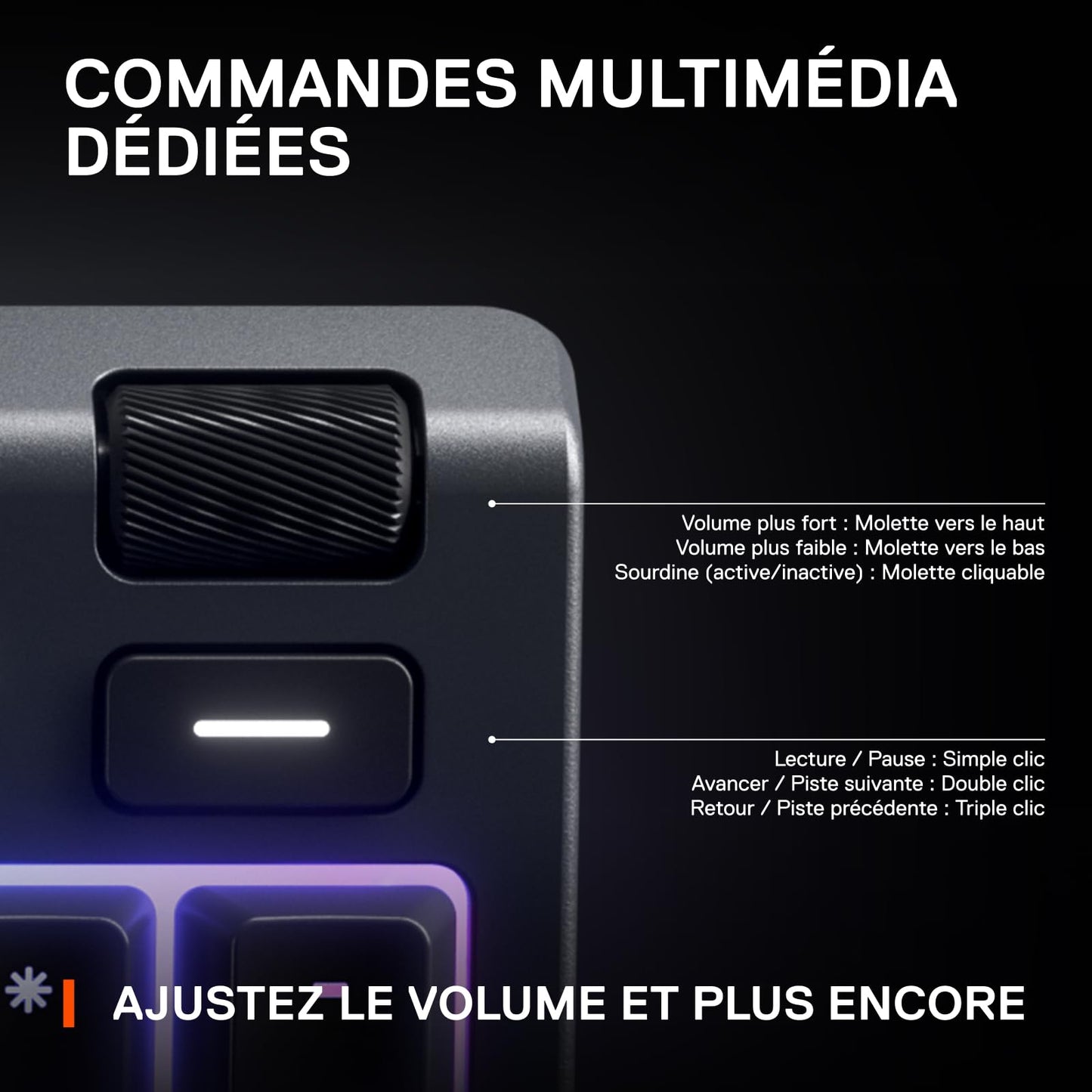 SteelSeries Apex 3 Clavier Gaming AZERTY RGB, Repose-Mains Magnétique