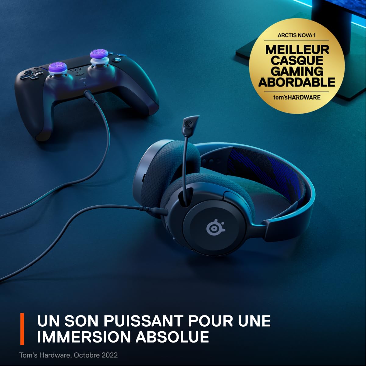 Arctis Nova 1P - Gaming Headset w/360° Spatial Sound, Black