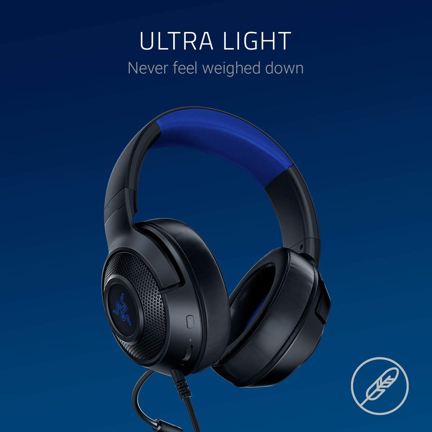Razer Kraken X - Wired Headset for Consoles, Ultralight 250g