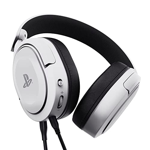 Trust GXT 498W Forta - Official PS5 Headset, Detachable Mic, White