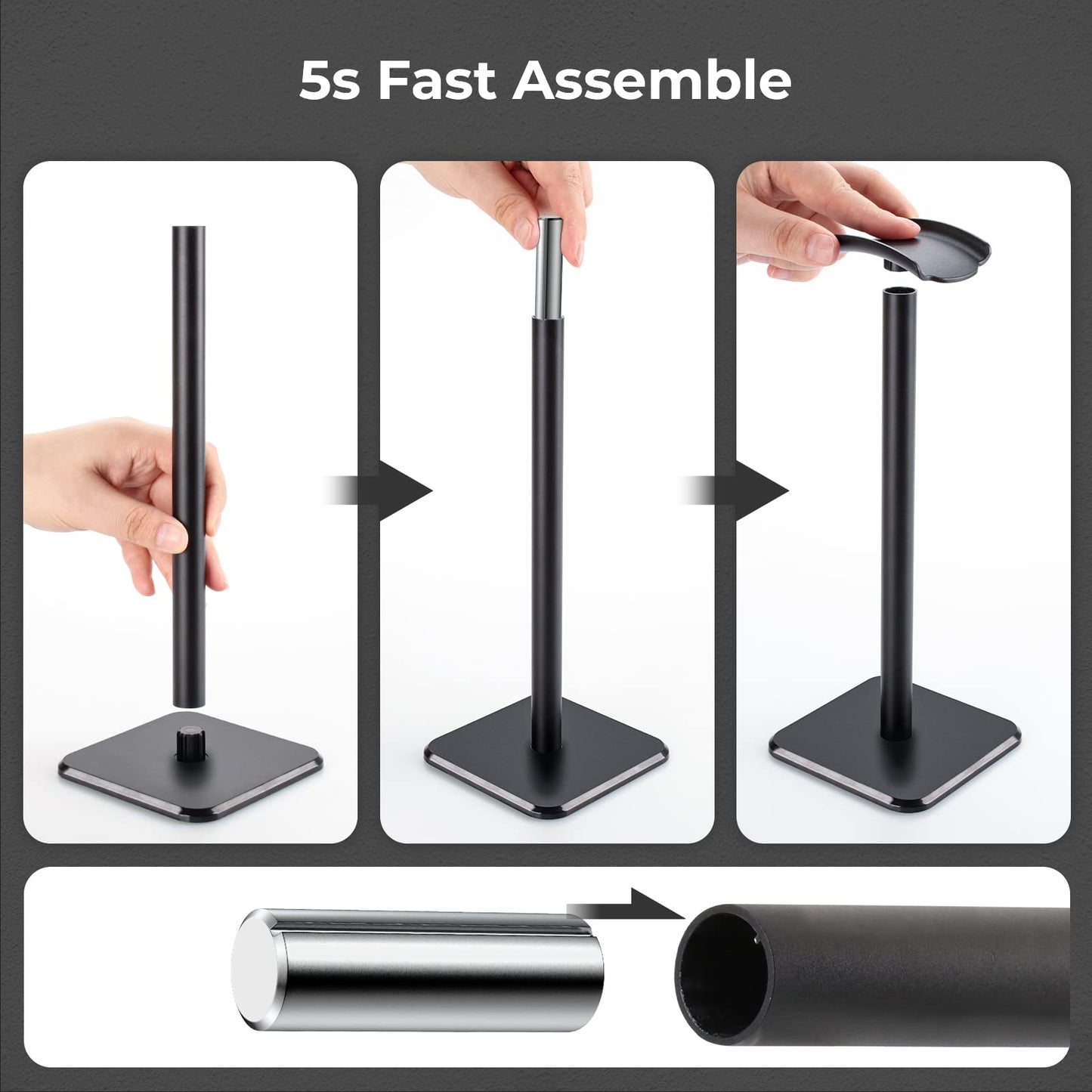 Alyvisun Headset Stand - Heavy Base, Fits All Gaming Headsets