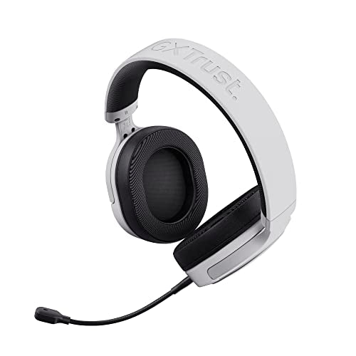 Trust GXT 498W Forta - Official PS5 Headset, Detachable Mic, White