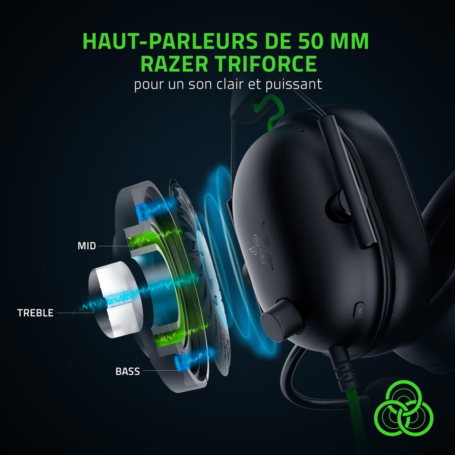 Razer BlackShark V2 X - Wired Gaming Headset, 7.1 Surround
