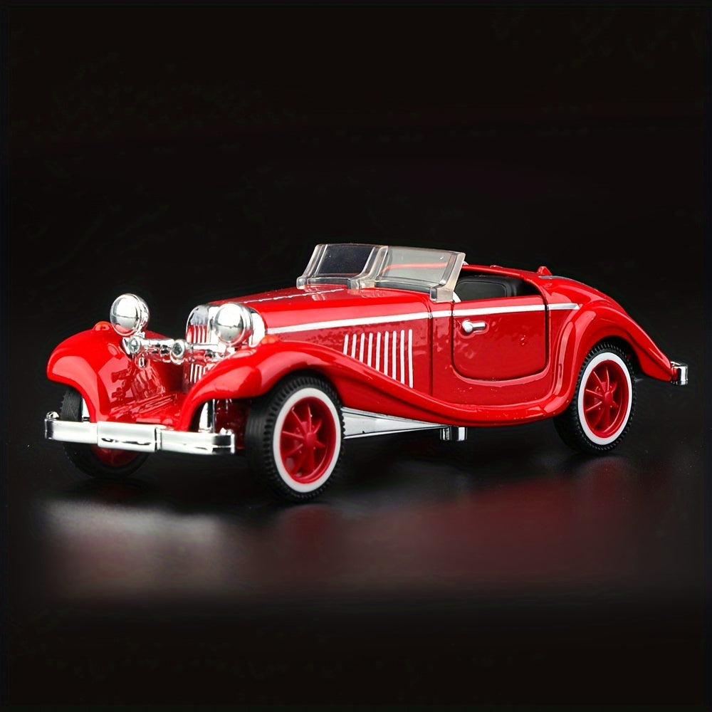 Vintage Convertible Car Model 1:32 - Alloy Toy with Working Doors