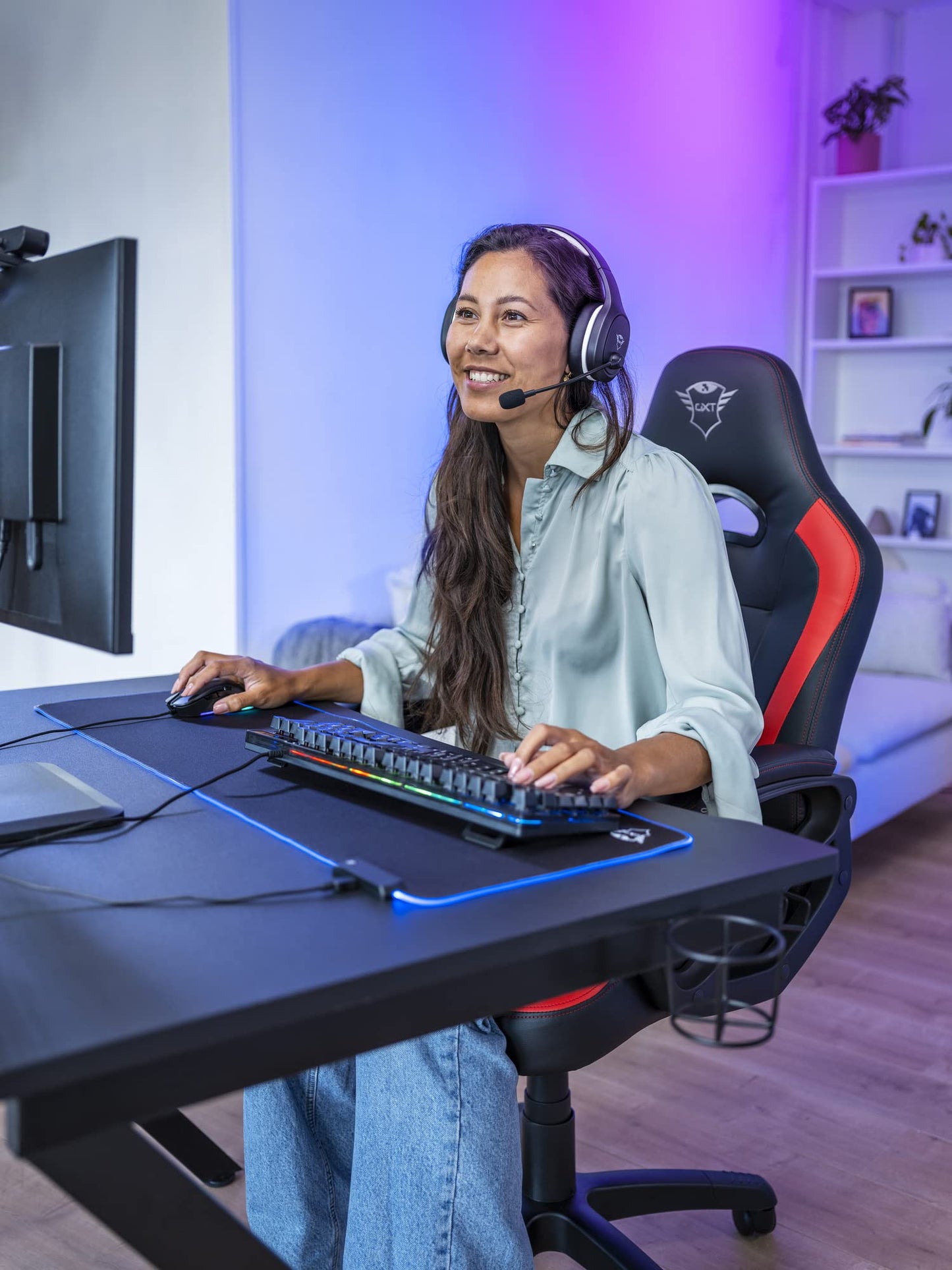 Trust GXT 391 Thian - PS5/PC Wireless Headset, USB Dongle, Mic
