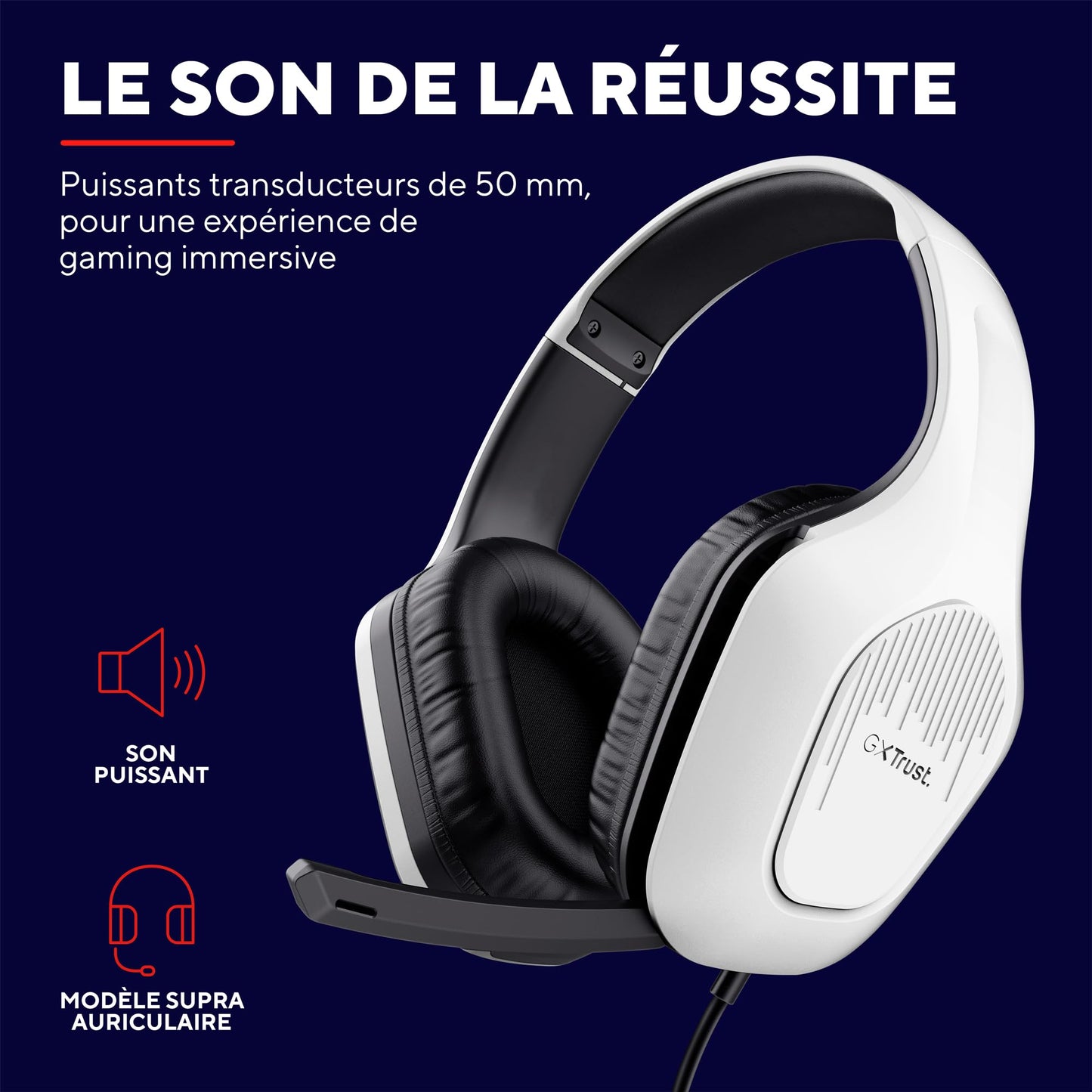 Trust GXT 415PS - Lightweight PS5 Headset w/Mic, 1.2m Cable