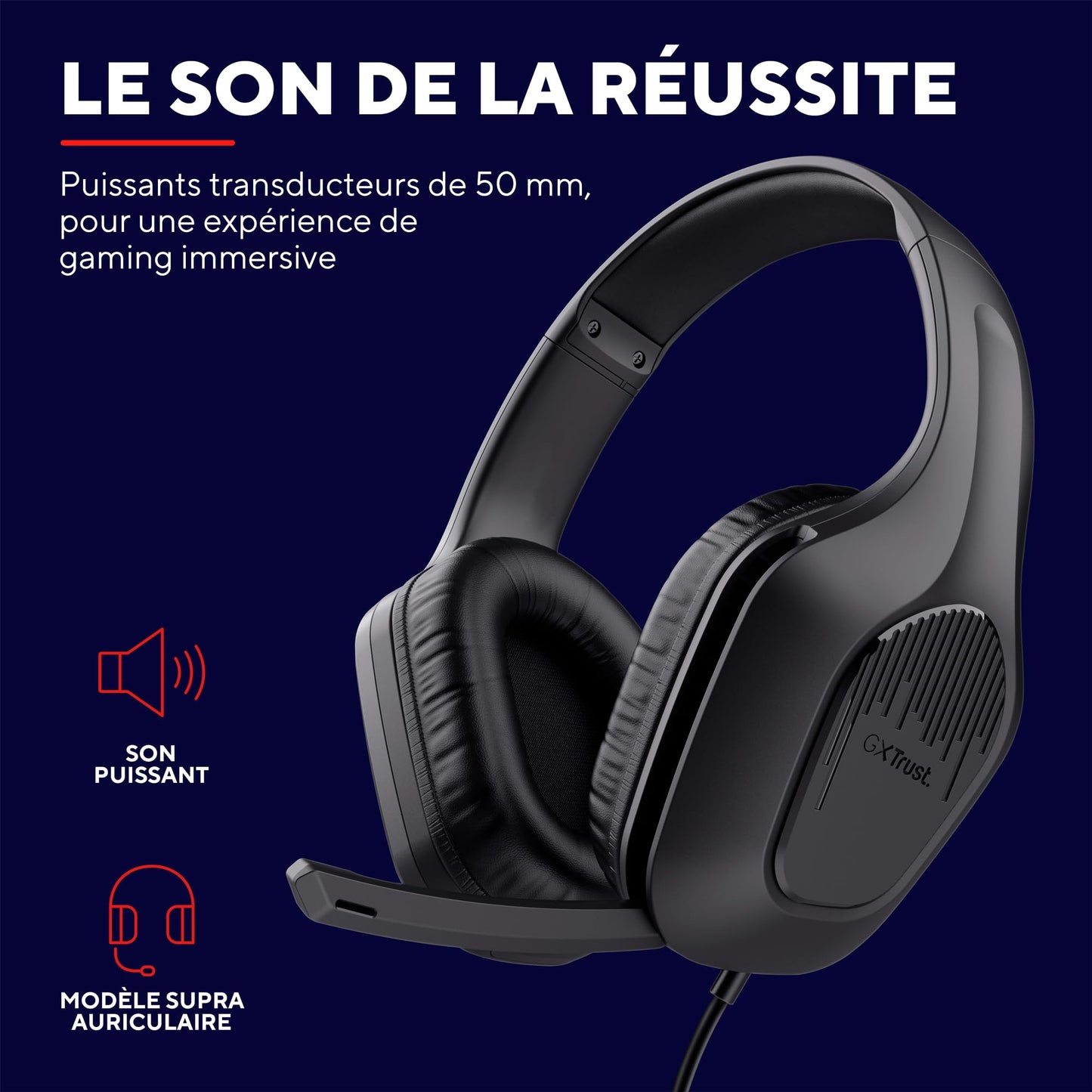 Trust GXT 415 - Multiplatform Headset, Over-Ear, Lightweight