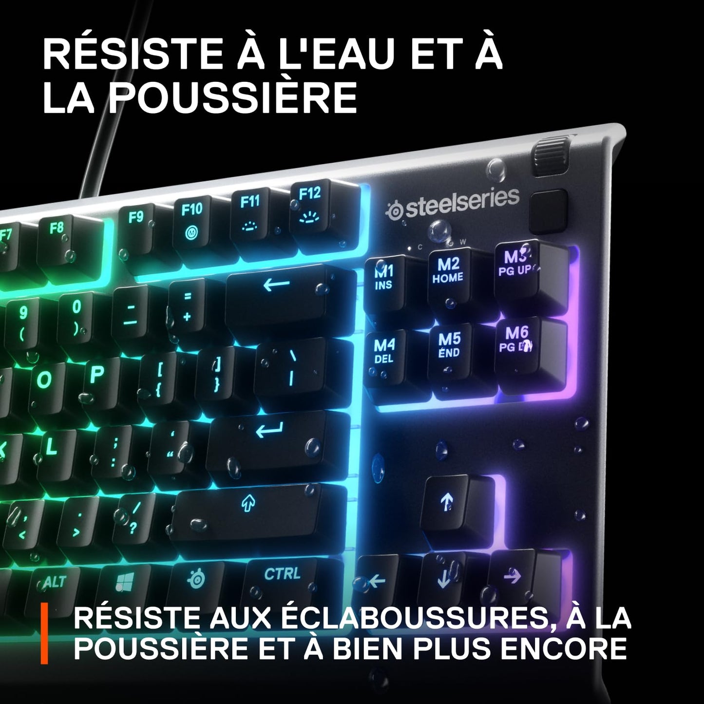 SteelSeries Apex 3 TKL Clavier Gaming AZERTY, RGB 8 Zones, Compact