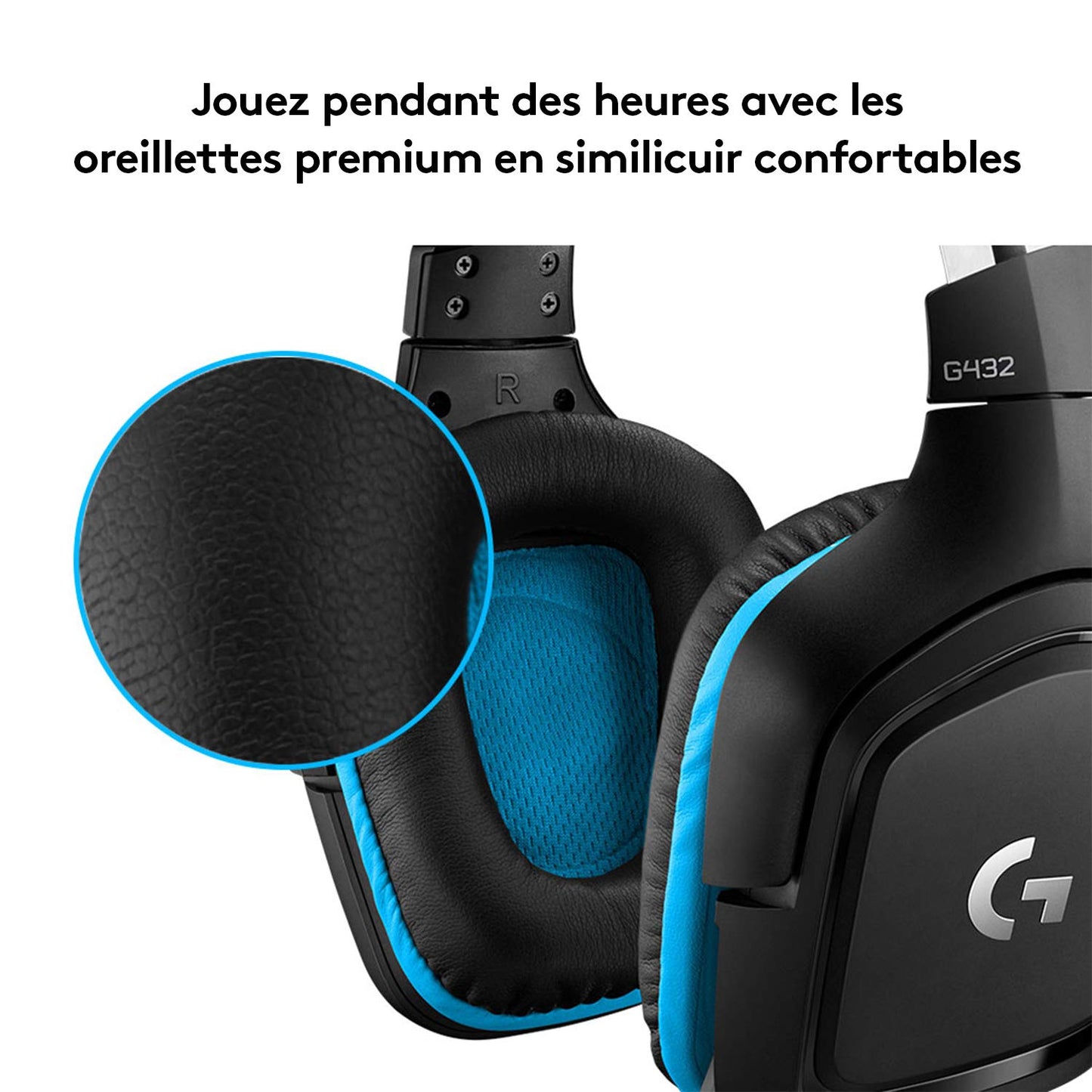 Logitech G432 - Gaming Headset w/50mm Drivers, DTS, USB/3.5mm