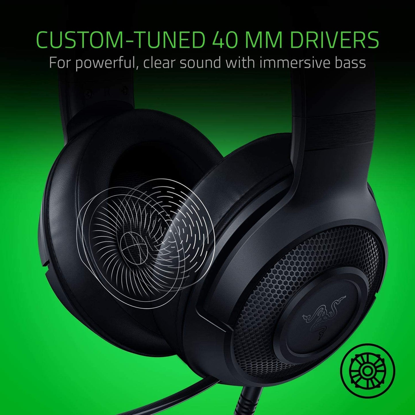 Razer Kraken X Lite - PC/Console Headset w/Cardioid Mic, 3.5mm