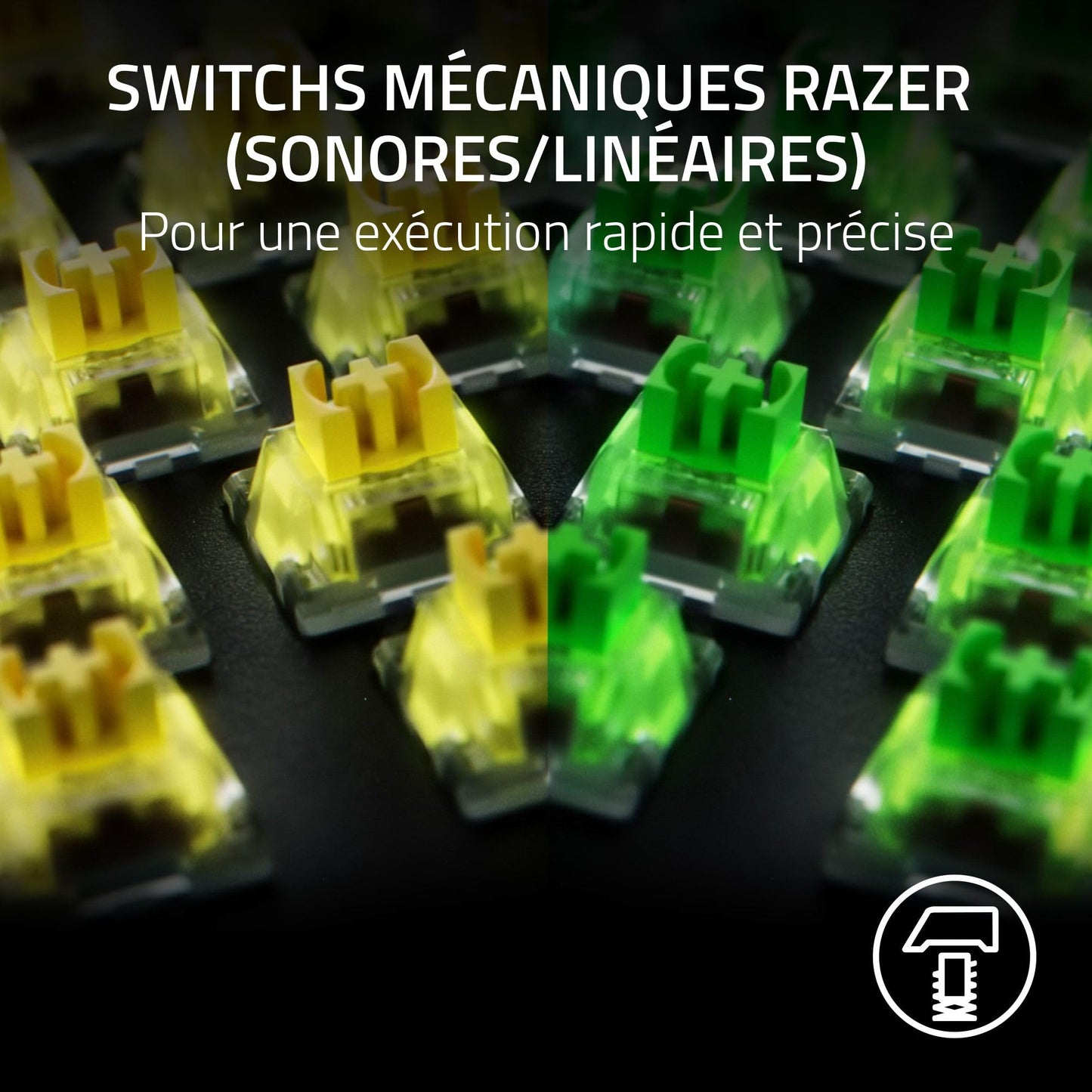 Razer BlackWidow V4 X Clavier Méca AZERTY, RGB Chroma, Switch Verts