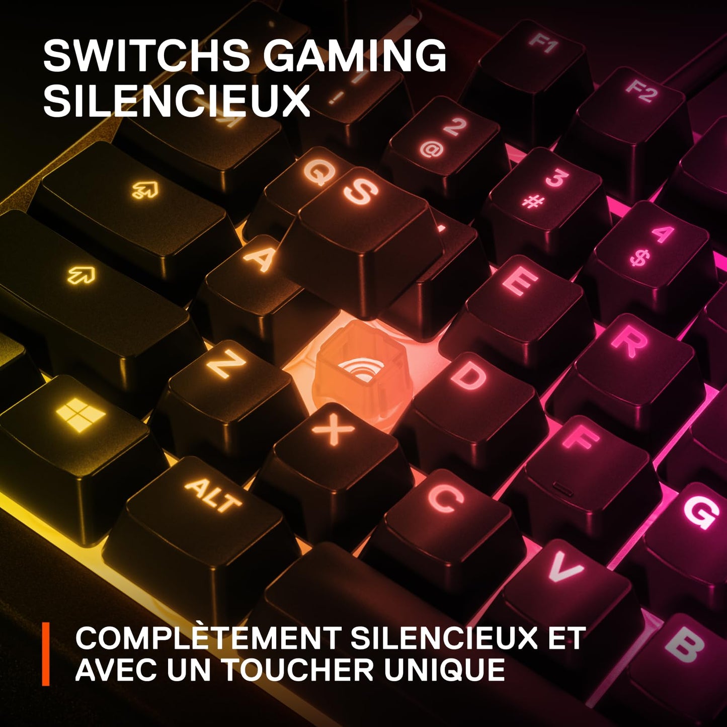 SteelSeries Apex 3 Clavier Gaming AZERTY RGB, Repose-Mains Magnétique