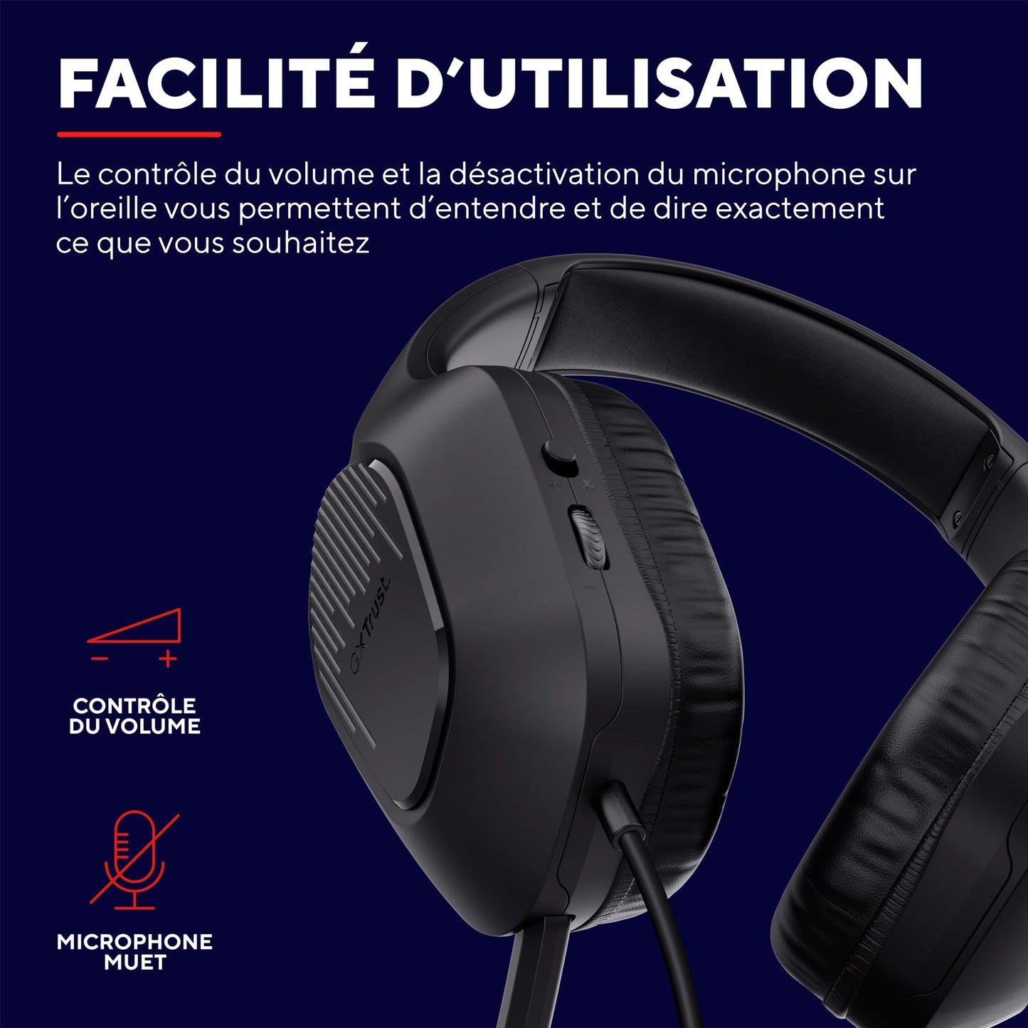 Trust GXT 415 - Multiplatform Headset, Over-Ear, Lightweight