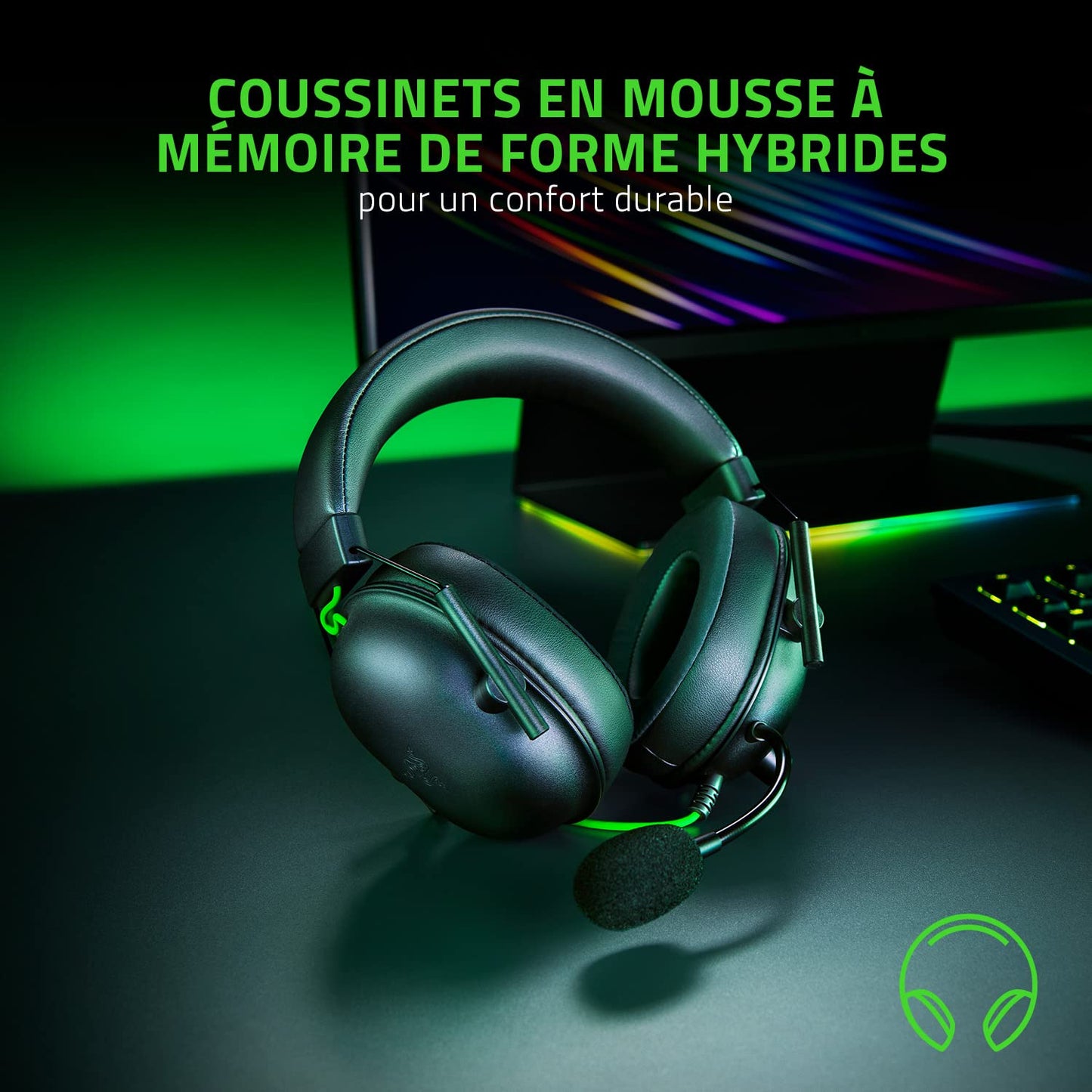 Razer BlackShark V2 X - Wired Gaming Headset, 7.1 Surround