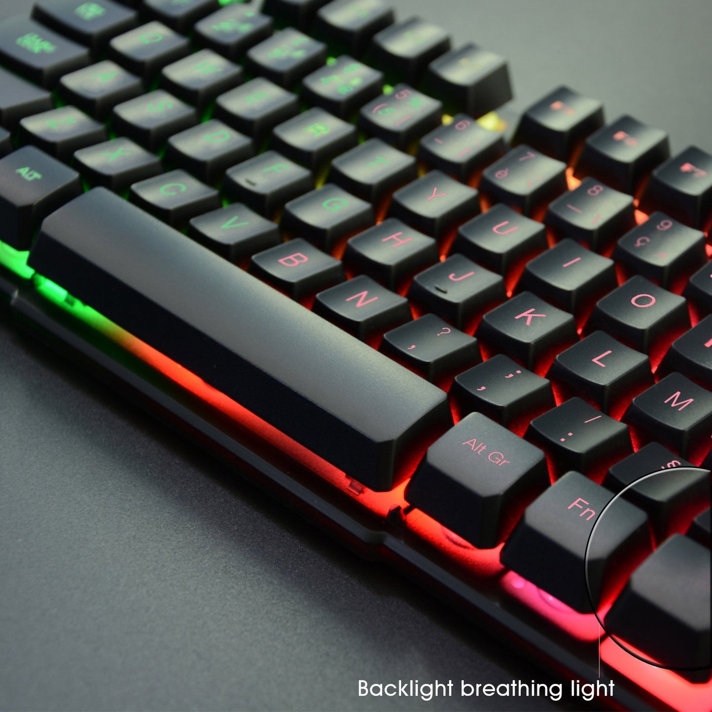 Rii Clavier Gamer AZERTY Semi-Méca, 5 LED, 11 Raccourcis – PC/PS