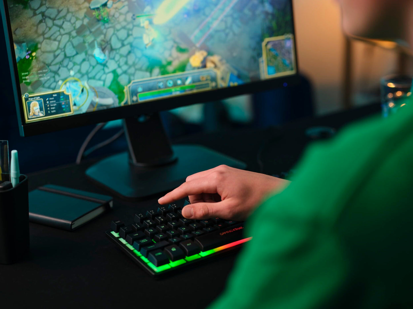 Trust GXT 833 TKL RGB Gaming Keyboard, AZERTY, USB, Black