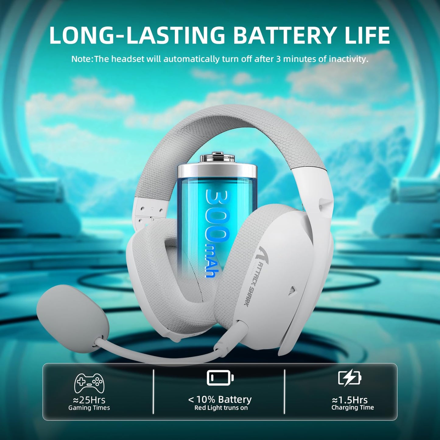 ATTACK SHARK L80PRO - Wireless Gaming Headset, 3D Surround, 20ms