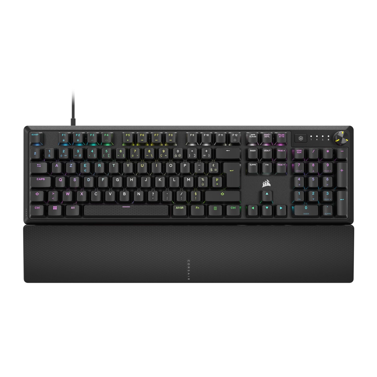 CORSAIR K70 CORE RGB Clavier Méca AZERTY, MLX Red, SOCD, Contrôle Média
