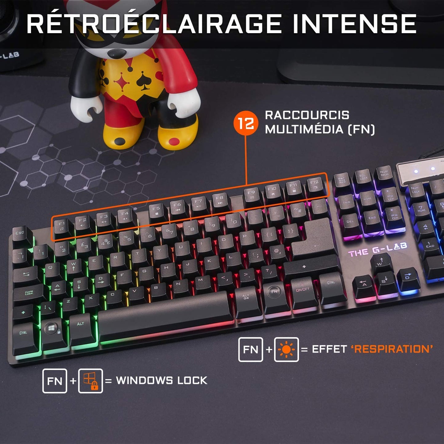 G-LAB KRYPTON Combo - Gaming Keyboard & Mouse 3200DPI, PC/PS4/Xbox