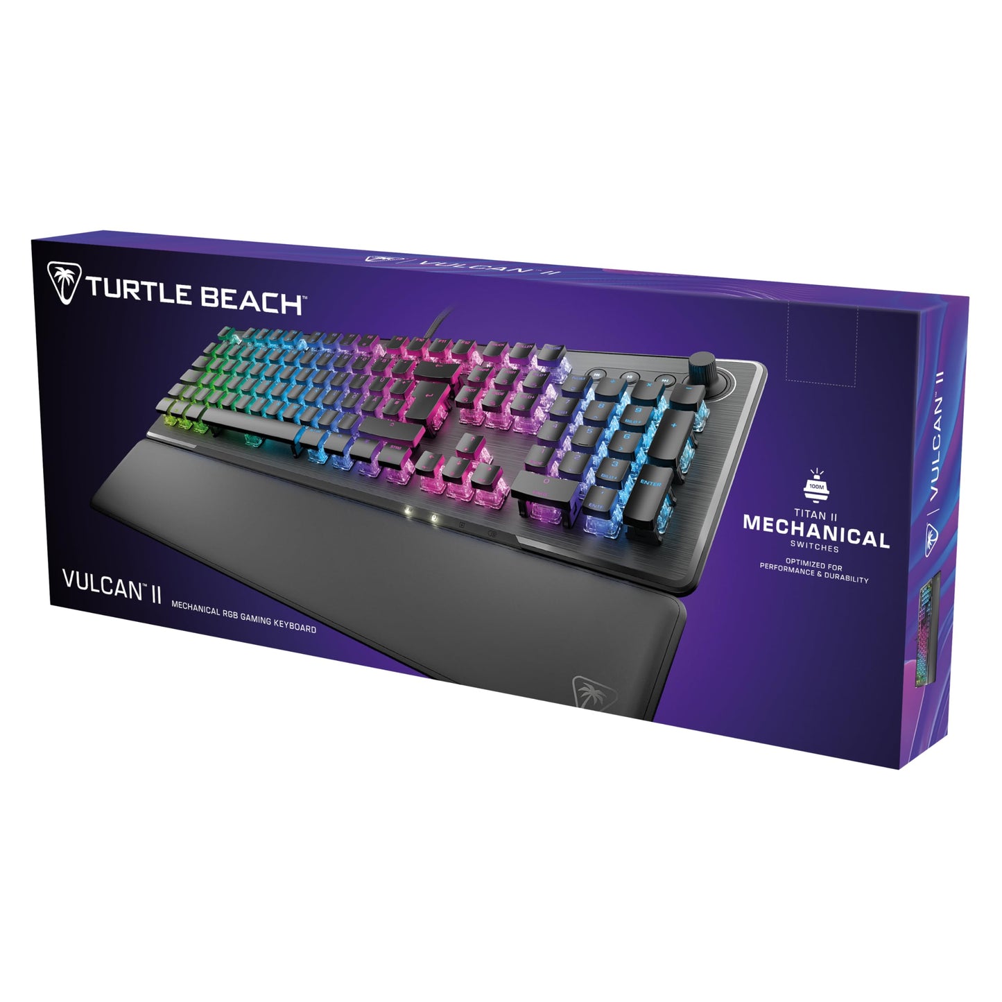 Turtle Beach Vulcan II Clavier Méca, Switch Titan II, RGB, Repose-Poignets