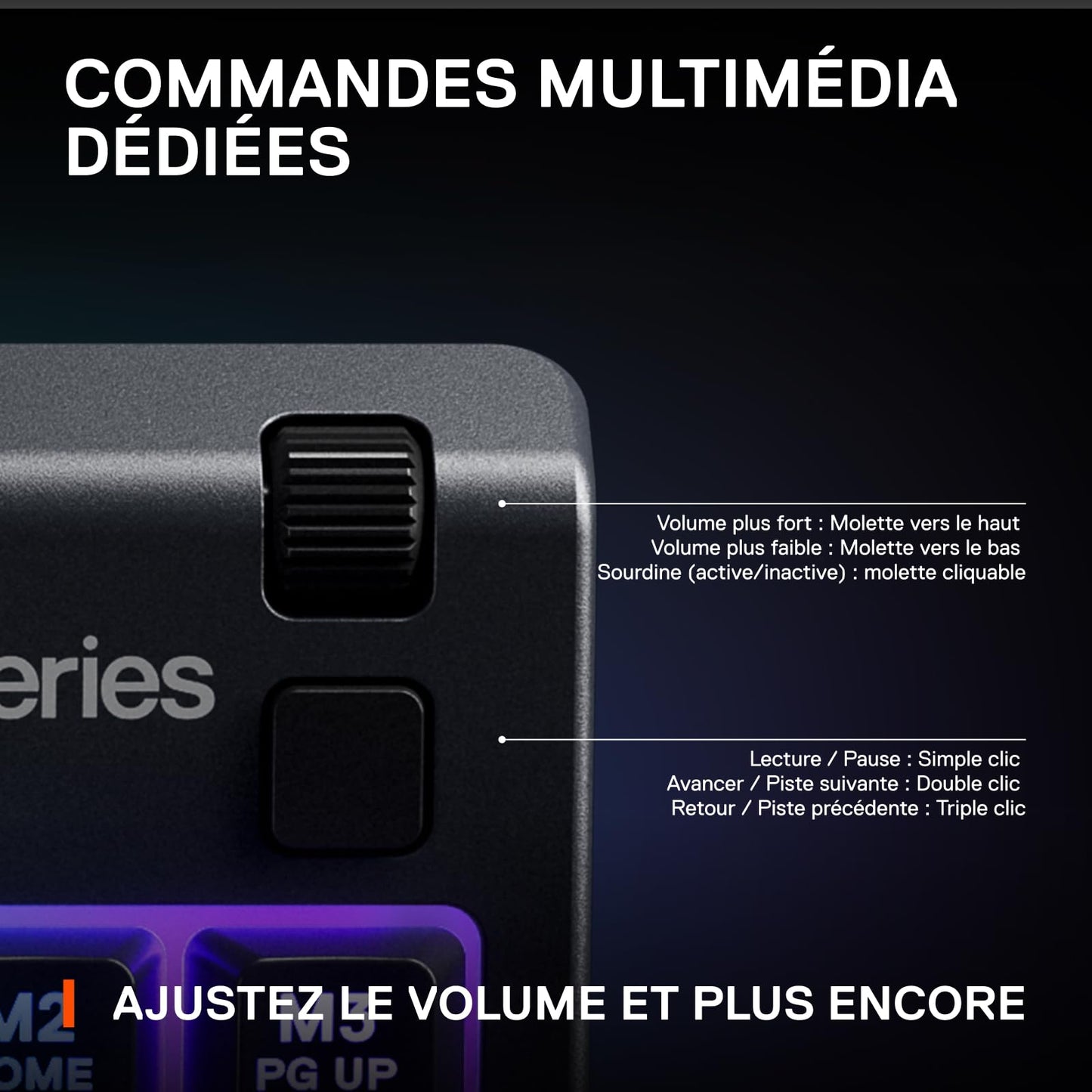 SteelSeries Apex 3 TKL Clavier Gaming AZERTY, RGB 8 Zones, Compact