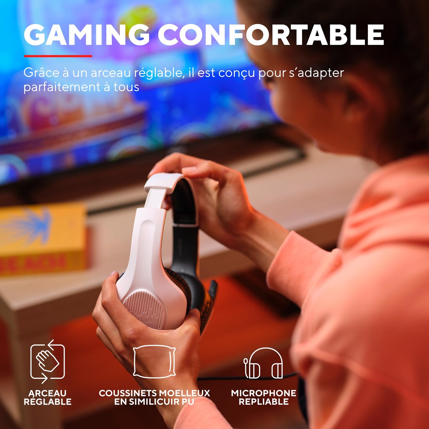 Trust GXT 415PS - Lightweight PS5 Headset w/Mic, 1.2m Cable