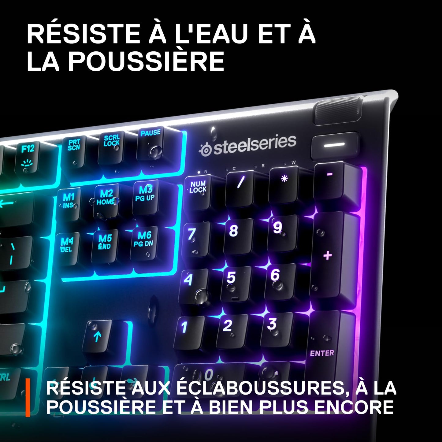 SteelSeries Apex 3 Clavier Gaming AZERTY RGB, Repose-Mains Magnétique
